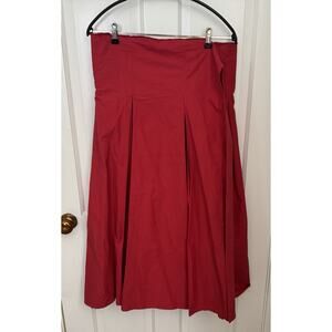 SOLD Egg Trading Red Pleated Wrap Skirt